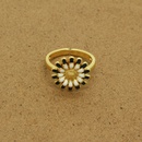 Korean Simple Colorful Oil Necklace Daisy Open Ring Metal SUNFLOWER Adjustable Ring Female CrossBorderpicture10