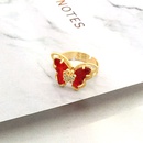 fashion transparent crystal glass butterfly rhinestone opening ring crossborder jewelrypicture17