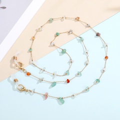 Foreign Trade Natural Stone Mask Chain Halter Eyeglasses Chain Turquoise Mask Rope Lanyard Pendant Chain Necklace Crystal Chain