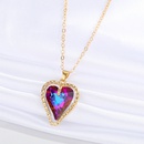 jewelry colorful crystal glass necklace simple moon pendant clavicle chain jewelrypicture14