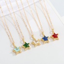 jewelry microinlaid star necklace simple fivepointed star pendant clavicle chain jewelrypicture11