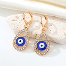 CrossBorder Sold Jewelry European Retro Diamond Hollow Water Drops Devils Eye Necklace Turkish Blue Eye Clavicle Chainpicture8