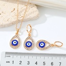 CrossBorder Sold Jewelry European Retro Diamond Hollow Water Drops Devils Eye Necklace Turkish Blue Eye Clavicle Chainpicture11