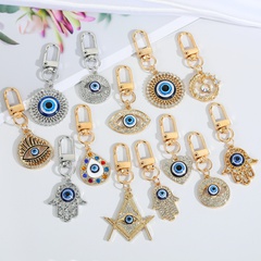 Creative Devil's Eye Keychain Blue Eyes Key Ring Handbag Pendant Oil Dripping Eyes Door Latch Cross-Border Sold Jewelry