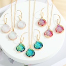 jewelry imitation natural stone necklace water drop resin agate piece pendant necklace earringpicture14