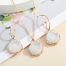 jewelry imitation natural stone necklace water drop resin agate piece pendant necklace earringpicture15
