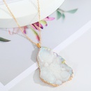 Fashion imitation natural stone necklace irregular resin agate piece pendant necklacepicture10