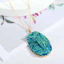 Fashion imitation natural stone necklace irregular resin agate piece pendant necklacepicture12