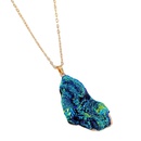 Fashion imitation natural stone necklace irregular resin agate piece pendant necklacepicture14