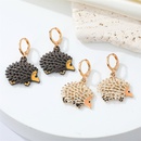 CrossBorder Sold Jewelry Korean Trendy Cute Metal Hollow Hedgehog Pendant Earrings Creative Small Animal Ear Ring Femalepicture6