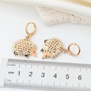CrossBorder Sold Jewelry Korean Trendy Cute Metal Hollow Hedgehog Pendant Earrings Creative Small Animal Ear Ring Femalepicture9