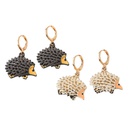 CrossBorder Sold Jewelry Korean Trendy Cute Metal Hollow Hedgehog Pendant Earrings Creative Small Animal Ear Ring Femalepicture10