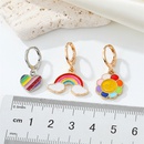 CrossBorder Sold Jewelry Korean Sweet Colorful Drop Oil Rainbow Earrings Cute Candy Color Love Heart SUNFLOWER Ear Ringpicture11