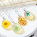 Korean geometric resin daisy dried flower necklace plant specimen immortal flower clavicle chain femalepicture10