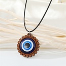 European CrossBorder Sold Jewelry Retro Punk Wood Lace Devils Eye Necklace Blue Eyes Pendant Clavicle Chain Femalepicture6
