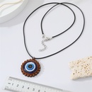 European CrossBorder Sold Jewelry Retro Punk Wood Lace Devils Eye Necklace Blue Eyes Pendant Clavicle Chain Femalepicture5