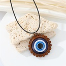 European CrossBorder Sold Jewelry Retro Punk Wood Lace Devils Eye Necklace Blue Eyes Pendant Clavicle Chain Femalepicture7