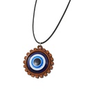 European CrossBorder Sold Jewelry Retro Punk Wood Lace Devils Eye Necklace Blue Eyes Pendant Clavicle Chain Femalepicture9