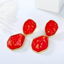 European and American crossborder Bohemia gold leaf resin color imitation natural stone earringspicture14