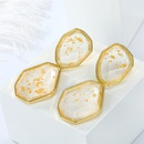 European and American crossborder Bohemia gold leaf resin color imitation natural stone earringspicture15