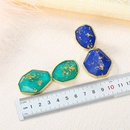 European and American crossborder Bohemia gold leaf resin color imitation natural stone earringspicture16