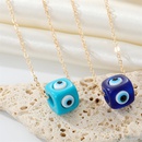 Punk Ethnic Style Resin Devil S Eye Pendant Necklace Vintage Square Bead Eye Necklace For Women CrossBorder Sold Jewelrypicture8