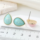 European CrossBorder Sold Jewelry Bohemian Retro Simple round Resin Earrings Opal Geometric Ear Studs Womenpicture13