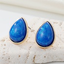 new retro simple color terrestrial resin stone earrings geometric opal earringspicture10