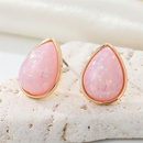 new retro simple color terrestrial resin stone earrings geometric opal earringspicture12