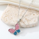 crossborder trend color glitter butterfly necklace set cute animal ear ringpicture7