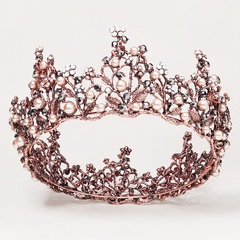 new head jewelry fashion wedding bridal crown retro full circle pearl crown