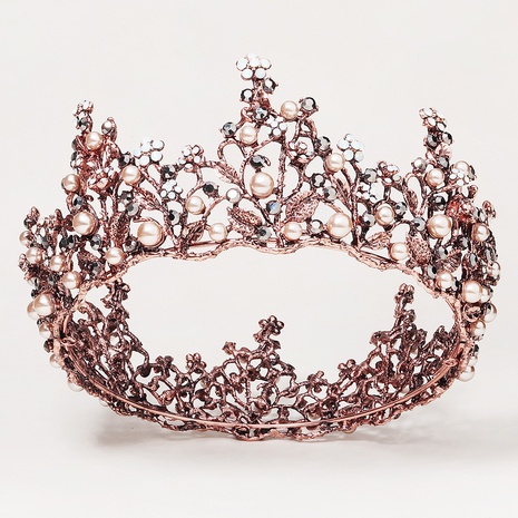 nouvelle tête bijoux mode mariage couronne de mariée rétro cercle complet couronne de perles's discount tags