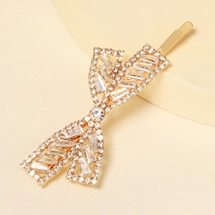 European and American creative zircon hairpins side clip fashion bow hairpin