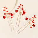 New headwearhair fork accessories fashion personality red rose hairpinpicture8