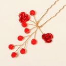 New headwearhair fork accessories fashion personality red rose hairpinpicture11