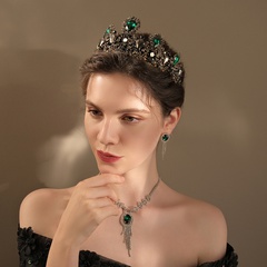 Barocke heiße Hochzeits schmuck kreative Halloween-Kopf bedeckung weibliche High-End-Luxus-Gold-Edelstein-Braut krone