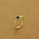 crossborder jewelry retro simple inlaid zircon personality round rhinestone twist ringpicture8