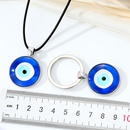 CrossBorder Sold Jewelry Personality Simple Blue Glass Devils Eye Pendant Necklace Turkey round Eye Keychain Pendantpicture9