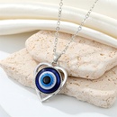CrossBorder Sold Jewelry Retro Personality Metal Hollow HeartShaped Devil Eye Necklace Turkish Blue Eye Clavicle Chainpicture10