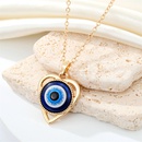 CrossBorder Sold Jewelry Retro Personality Metal Hollow HeartShaped Devil Eye Necklace Turkish Blue Eye Clavicle Chainpicture11