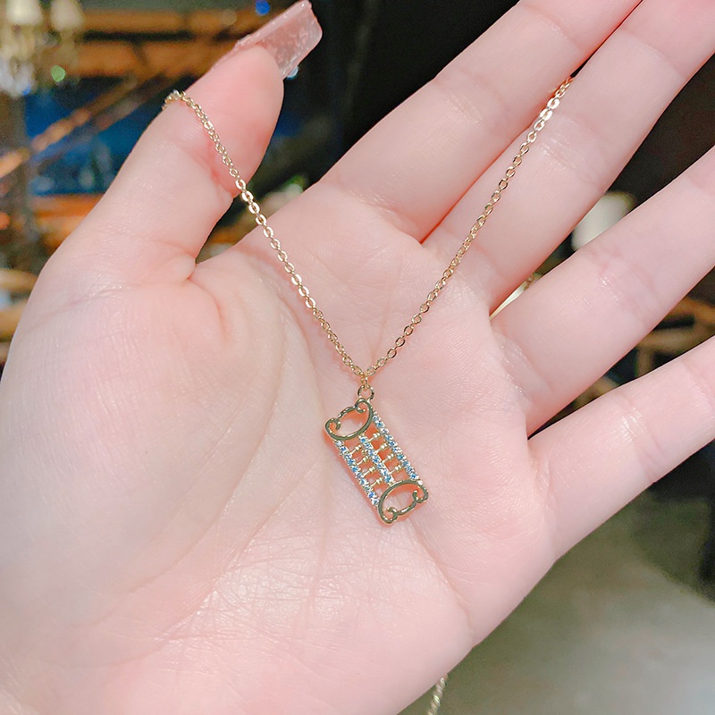 Square Clavicle Necklace Korean Fashion Jewelry