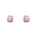 square zircon shell earrings Korean copper ear jewelrypicture11