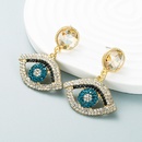 European and American style exaggerated alloy diamondstudded eye earrings femalepicture11