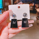 personality fashion earrings Korean letter M earrings jewelrypicture9