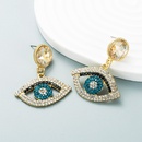 European and American style exaggerated alloy diamondstudded eye earrings femalepicture12