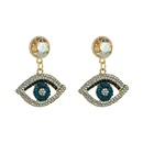 European and American style exaggerated alloy diamondstudded eye earrings femalepicture15