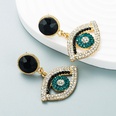 European and American style exaggerated alloy diamondstudded eye earrings femalepicture17