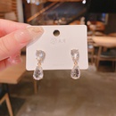 microinlaid zircon crystal drop earrings Korean style simple square earrings wholesalepicture8