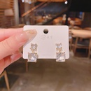 microinlaid zircon crystal drop earrings Korean style simple square earrings wholesalepicture10