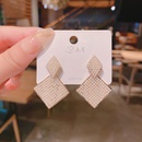 copper microinlaid zircon full pearl pendant earrings Korean earringspicture10